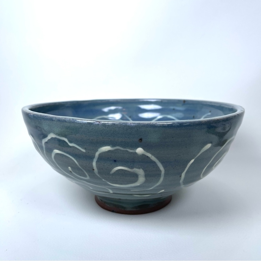 Handcrafted Blue Ceramic Bowl